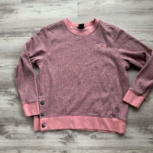 The North Face Women's Heathered Pink Crew Neck Sweater